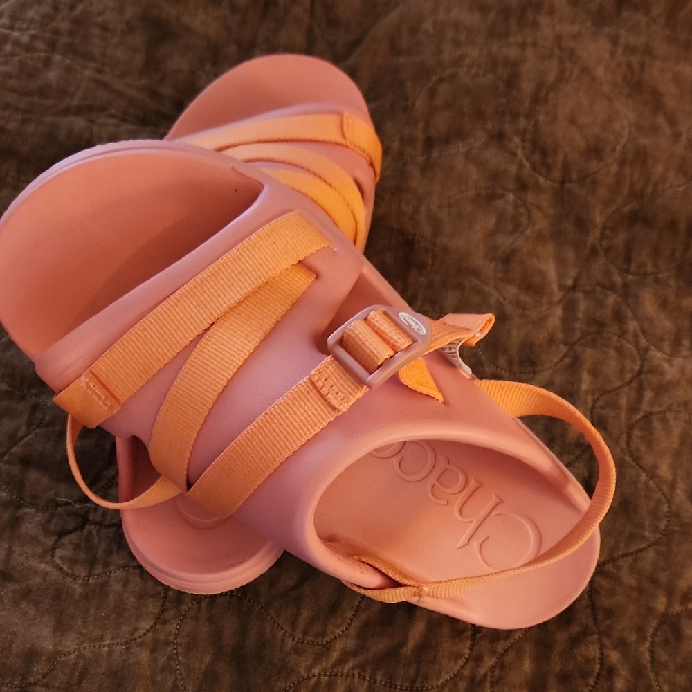 Chaco Kids Sandals - Coral and Peach